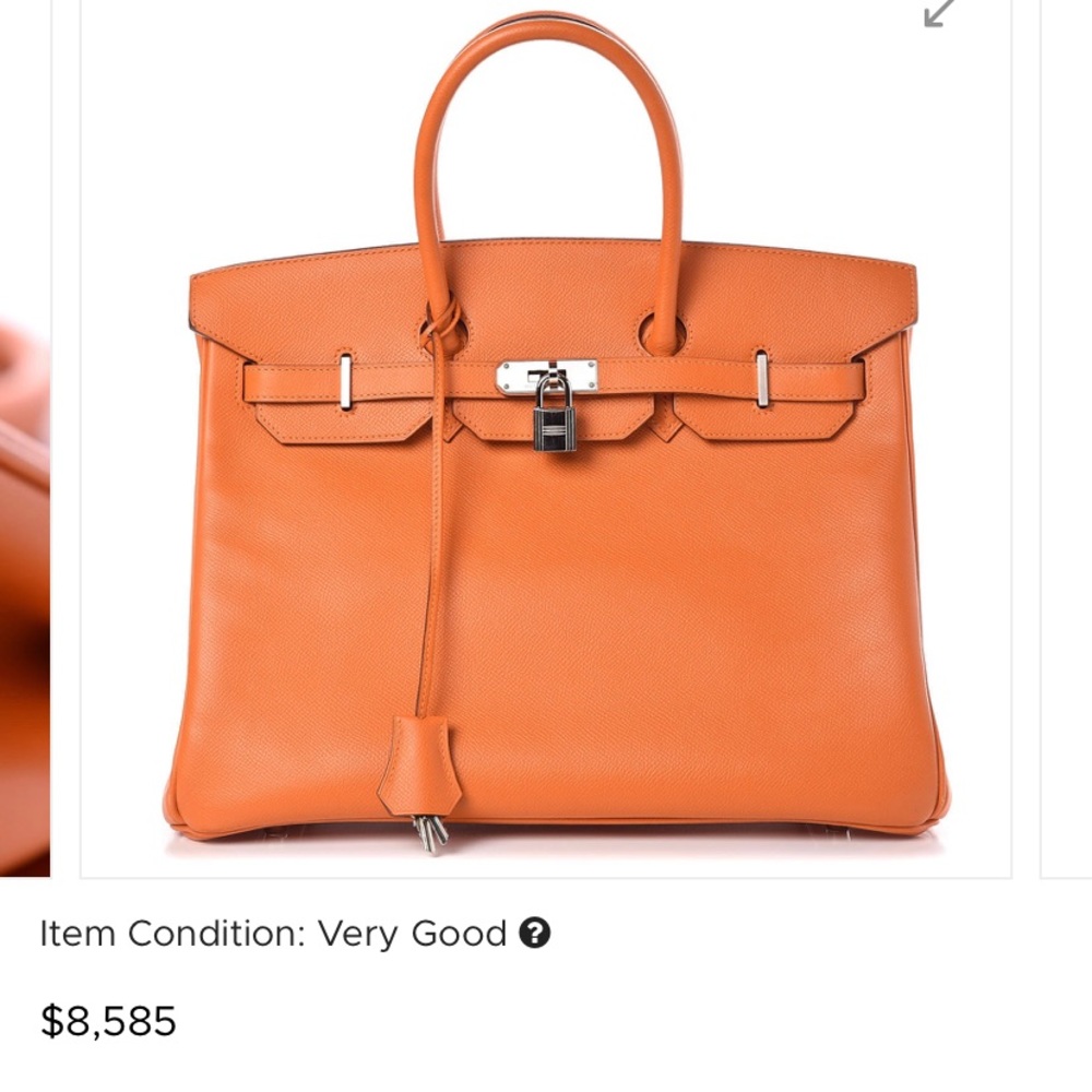 Epsom Birkin 35 Orange